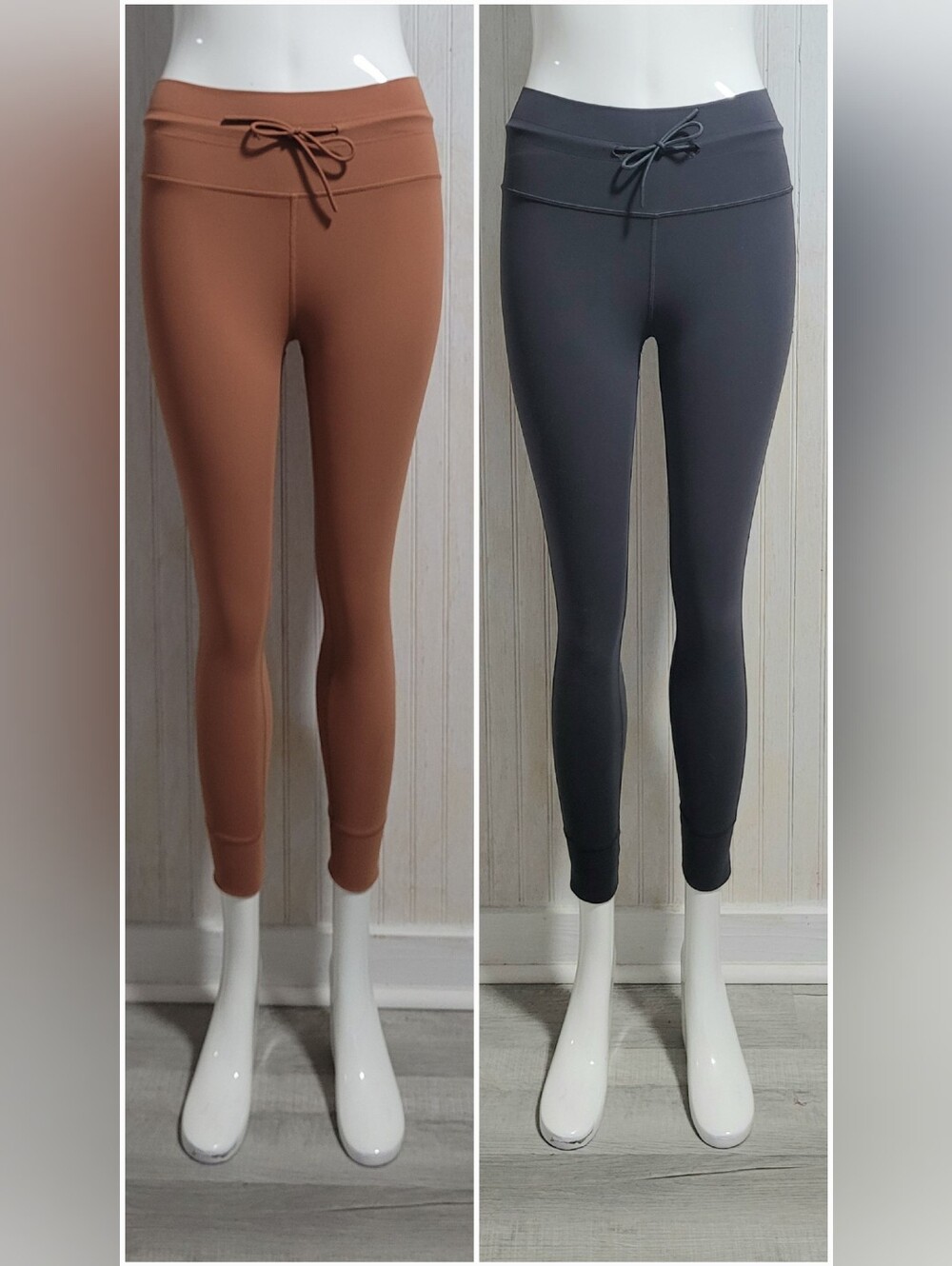 ​Vuori Daily Leggings Bundle Charcoal Gray Hazelnut Tan Size S
